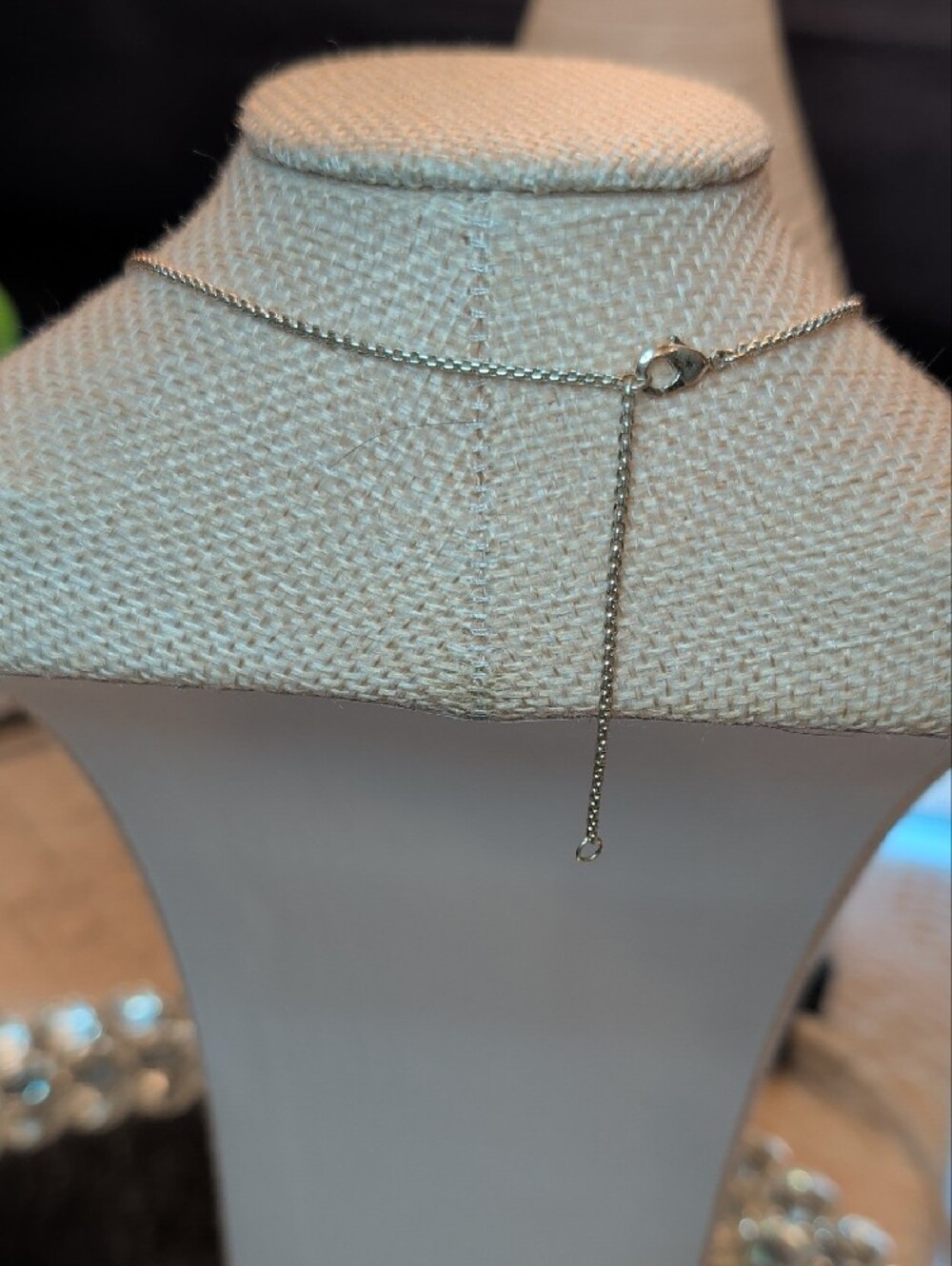 Sterling Silver Filigree Teardrop Pendant Necklace - Black Accent - Picture 3 of 3